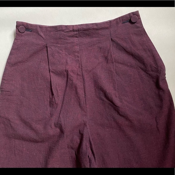 Vintage Esprit Pants - Size 7/8 Cotton Purple Pants High-waisted - Picture 5 of 16